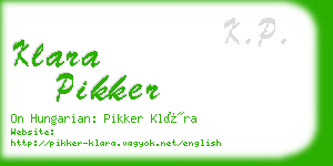 klara pikker business card